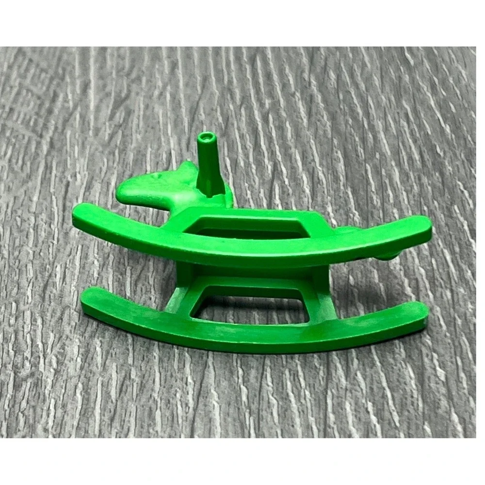 Vtg 1981 Playmobil Geobra Green Rocking Horse Dollhouse Toy Accessory 3174331